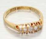 1800s Victorian 0.30ctw Rose Cut Diamond Band Ring - 18k Yellow Gold | Size 6.75