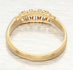 1800s Victorian 0.30ctw Rose Cut Diamond Band Ring - 18k Yellow Gold | Size 6.75
