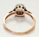 Antique Art Nouveau 1.35ct Rose Cut Diamond Engagement Ring - 14k Rose Gold