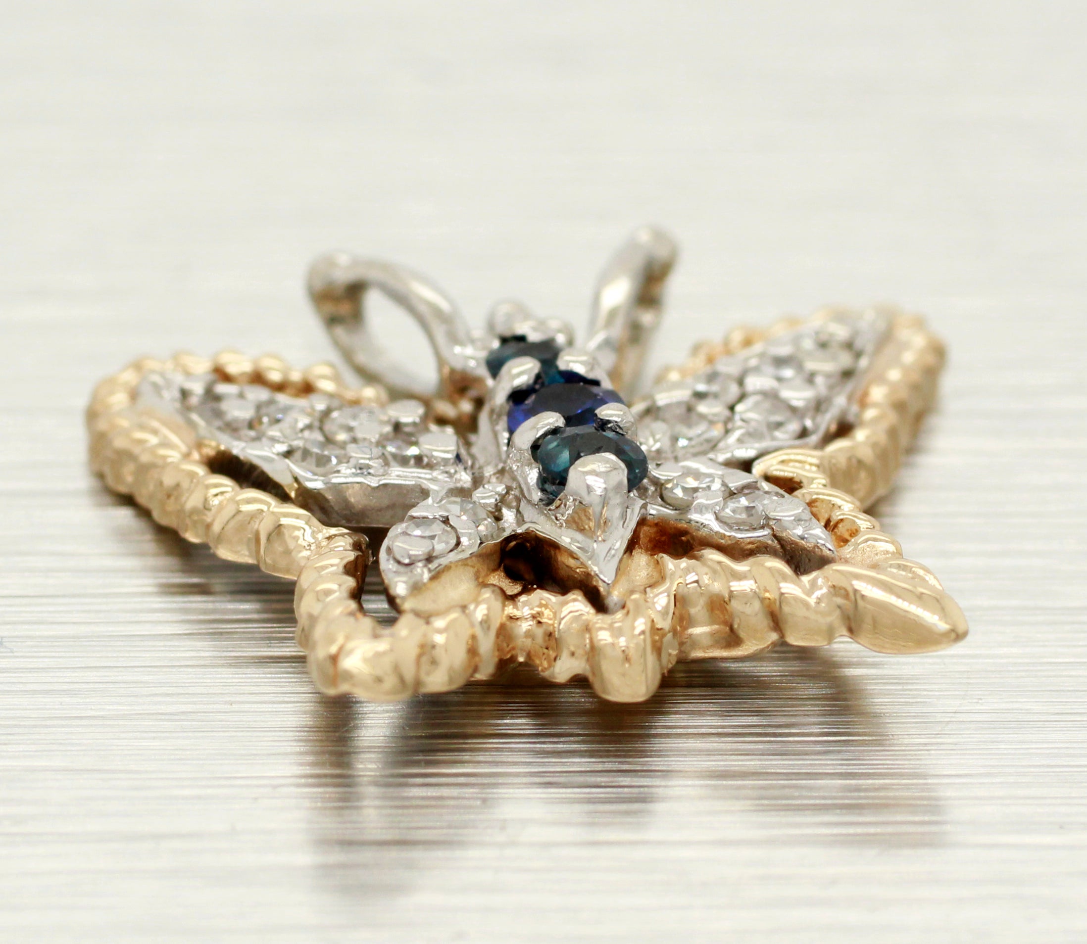 Gold, Black Diamond and Yellow Sapphire Spider Brooch