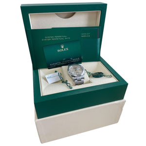 NEW STICKERED DOMINO'S 2020 Rolex Oyster Perpetual 36mm Silver Watch 126000 B+P