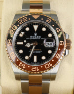 NEW 2021 Rolex GMT-Master II Root Beer Two-Tone 18K Rose Gold 126711 CHNR Steel