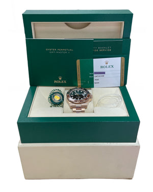 Rolex GMT-Master II 'ROOT BEER' Everose 18K Rose Gold Watch 126715 CHNR B+P