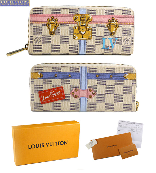 Louis Vuitton Damier Azur Summer Trunks Edition Clemence Wallet