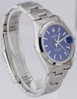 UNPOLISHED NO-HOLES Rolex Date 34mm Blue Stainless Steel Oyster Watch 15200