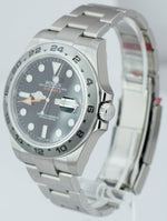 NEW NOS STICKERED 2016 Rolex Explorer II 42mm Black GMT Date Steel Watch 216570