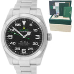 MINT Rolex Air-King 40mm Green Black Stainless Steel Arabic 116900 Watch B+P