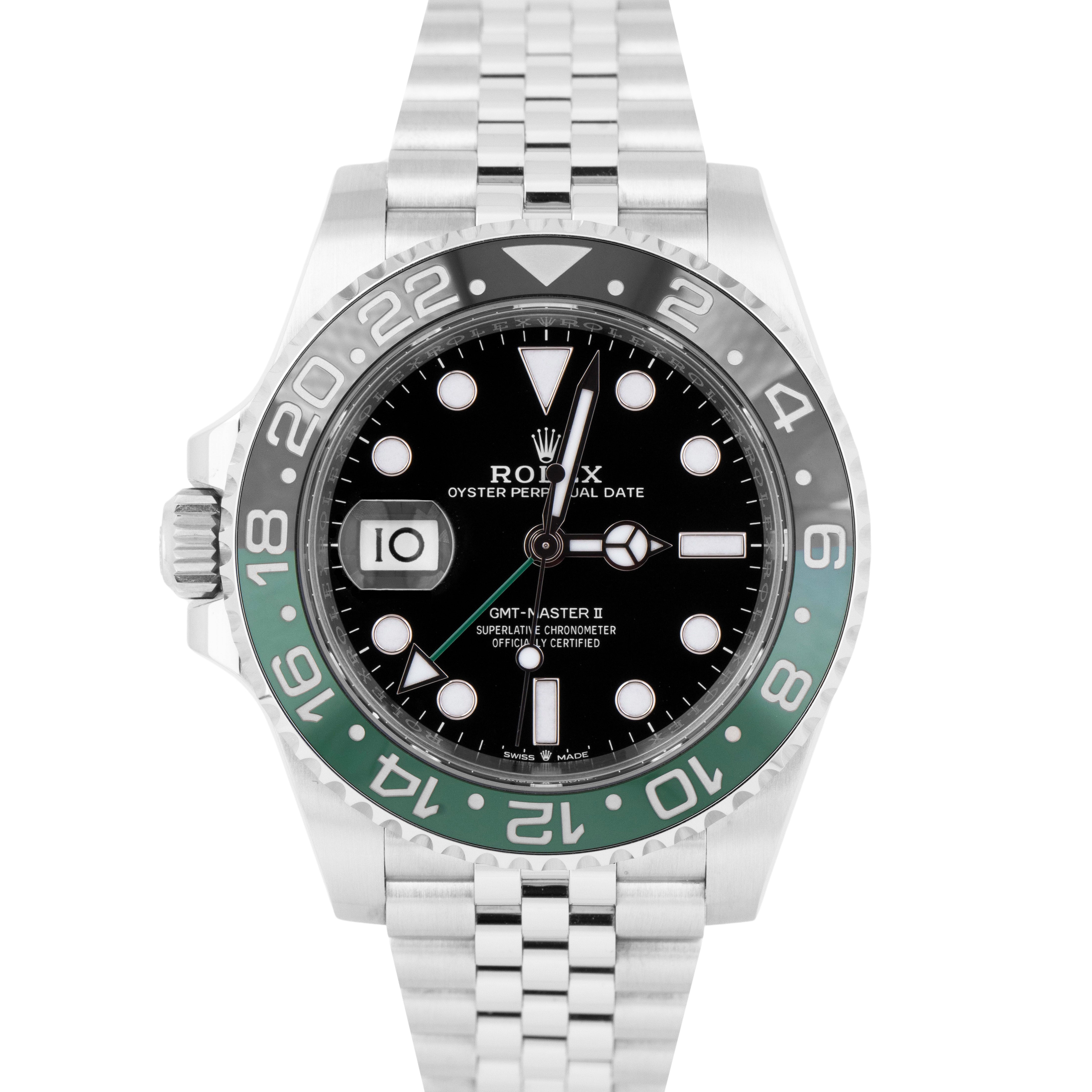 NEW DECEMBER 2023 Rolex GMT-Master II SPRITE GREEN BLACK Jubilee 126720 VTNR B+P