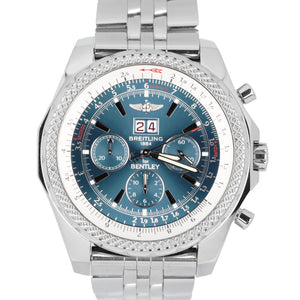 Breitling Bentley Neptune Blue Stainless Steel Date 48mm A44362 Watch