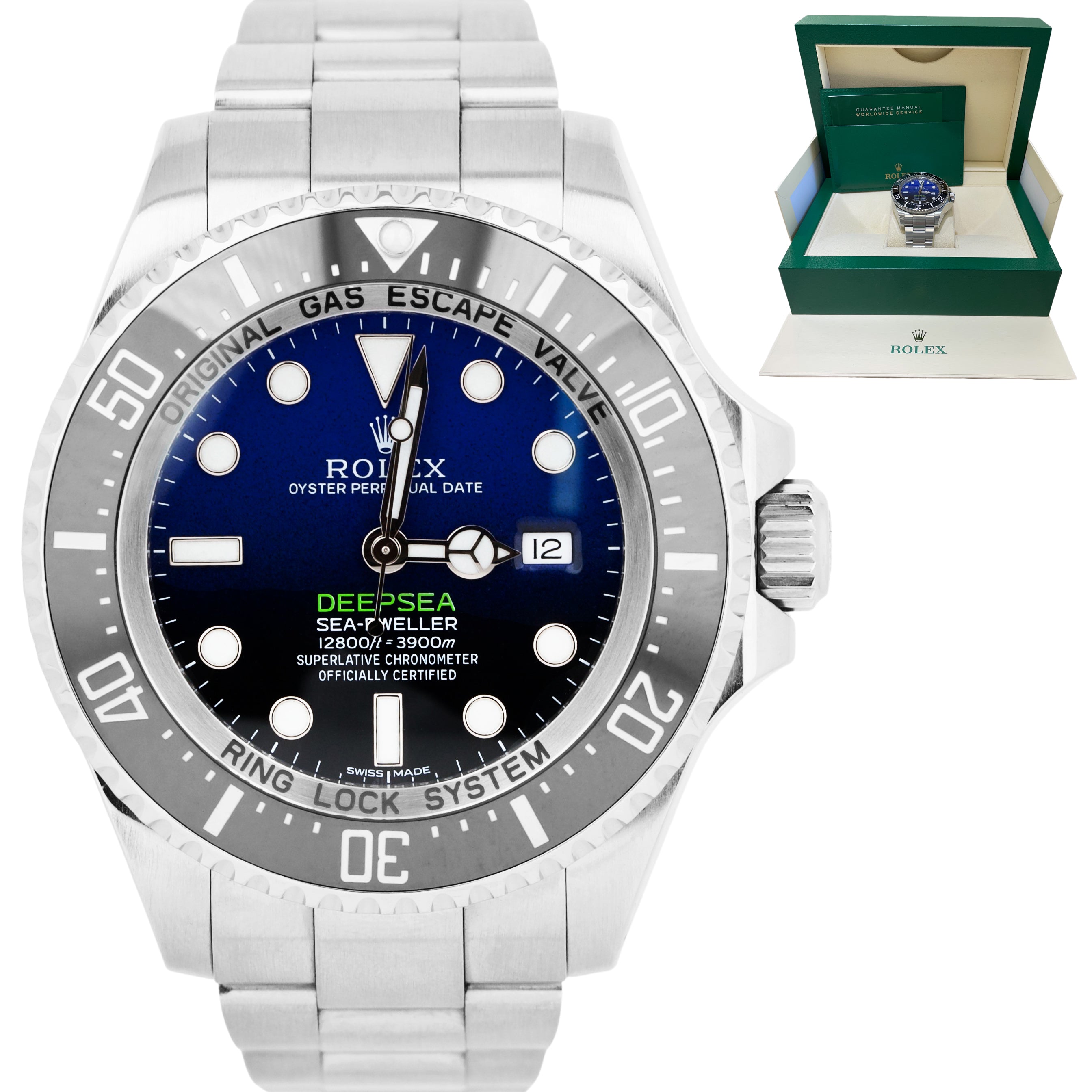 Rolex Deep Sea-Dweller Date 44mm 'James Cameron' Blue Steel Oyster Watch  126660 | eBay