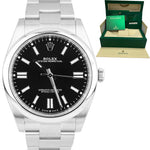 2020 MINT Rolex Oyster Perpetual 41mm Black Stainless Steel Oyster Watch 124300