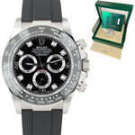 UNWORN 2021 Rolex Daytona 18K White Gold DIAMOND Chronograph 40mm Watch 116519
