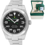 2017 Rolex Air-King 40mm Green Black Stainless Steel Arabic 116900 Watch B+P