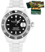 2003 Rolex Submariner Date Stainless Steel Black 40mm Dive Watch SEL 16610 T