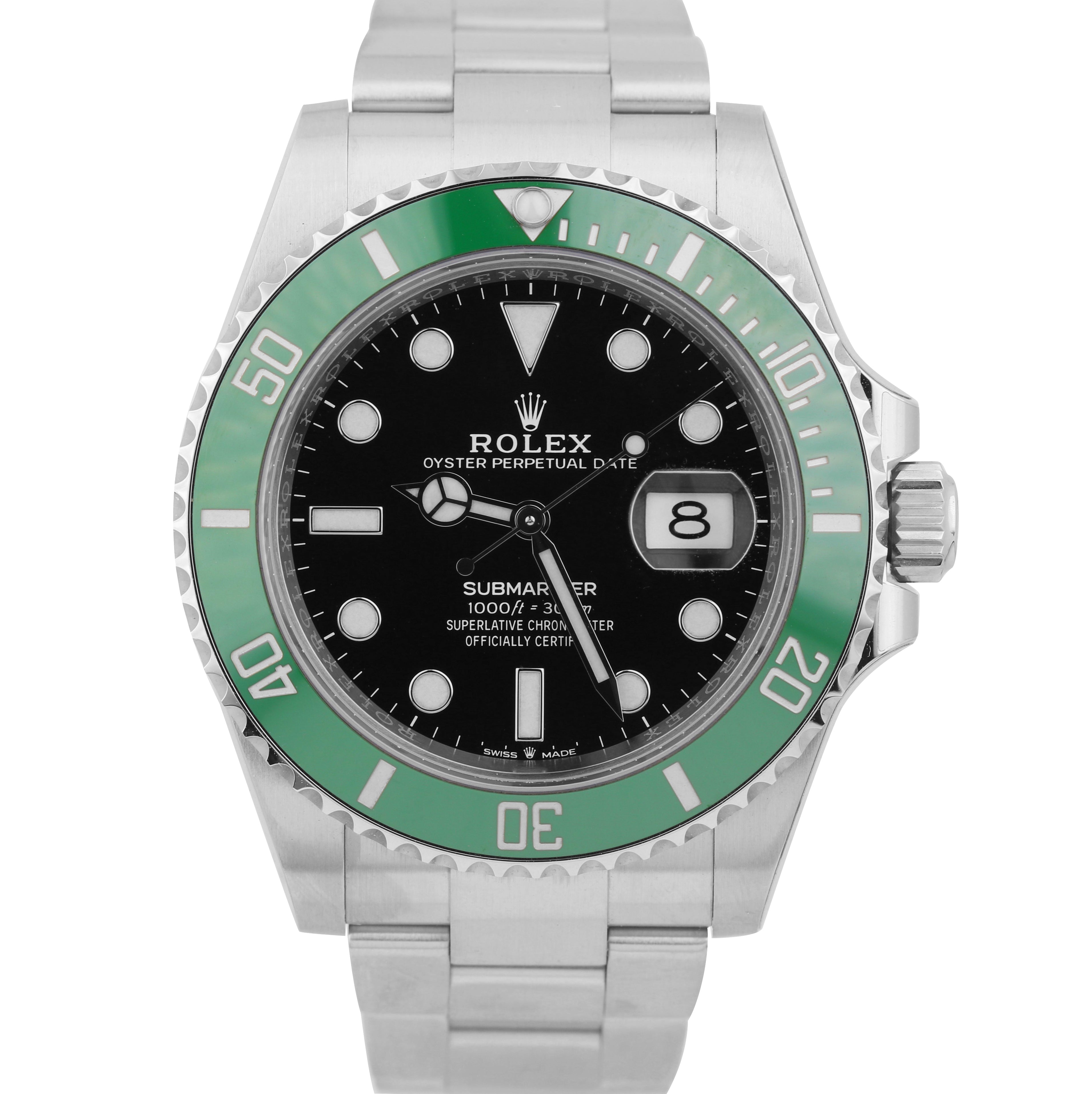 2021 Rolex Submariner GREEN KERMIT Ceramic Steel Black 41mm 126610 LV