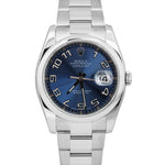 PAPERS Rolex DateJust 36mm BLUE CONCENTRIC Steel RED ROULETTE 116200 BOX