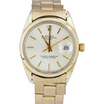 Rolex Oyster Perpetual Date 1550 14K Yellow Gold Shell Stainless 34mm Watch