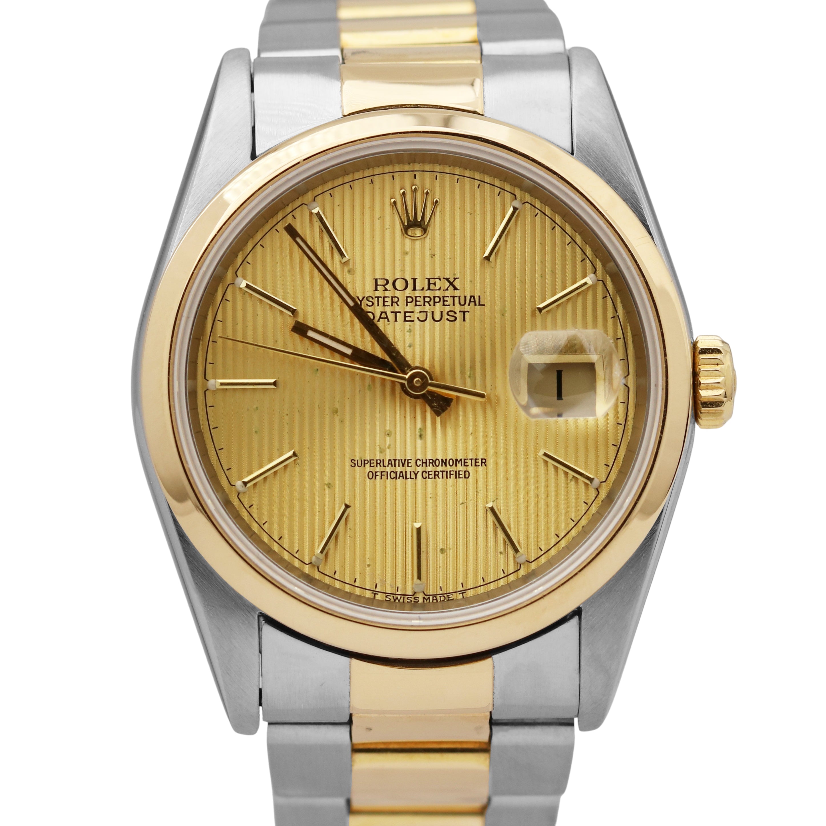 Rolex datejust two tone champagne outlet dial