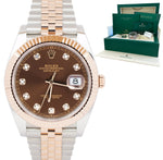 NEW 2022 Rolex DateJust Chocolate Diamond Rose Gold Jubilee 126331 41mm Watch