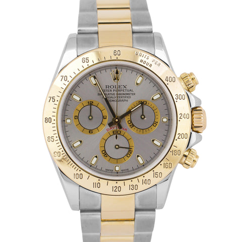 Rolex Daytona Cosmograph 40mm Slate Gray 18K Gold Steel Two-Tone 116523 Watch