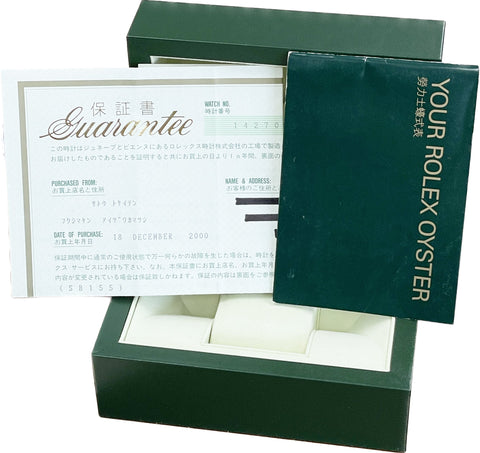 UNPOLISHED Rolex Explorer I PAPERS Black 36mm 3-6-9 Steel Oyster Watch 14270 B+P