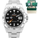 2016 Rolex Explorer II 42mm Black Orange Stainless Steel GMT Date Watch 216570