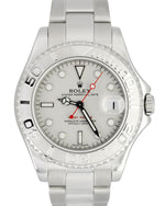 Rolex Yacht-Master Mid-Size Platinum Stainless Steel 35mm 168622 Date Watch B&P