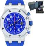 2020 NEW Audemars Piguet Royal Oak Offshore Diver WHITE BLUE DIAL 15710ST Watch
