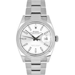 NEW Rolex DateJust 36mm Silver Stick Dial Stainless Steel 126200 Watch B&P