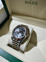 Rolex DateJust 41 126331 WIMBLEDON Gray Everose Gold 18K Two Tone Watch CARD
