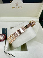 Rolex Day-Date President REHAUT BIG Buckle 36mm 18K Gold White Watch 118238 CARD