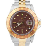 Rolex GMT-Master MATTE BROWN Root Beer NIPPLE 18K Gold Stainless Jubilee 1675