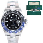 2021 NEW PAPERS Rolex GMT Master Batman Black Blue Oyster Ceramic 126710 Watch