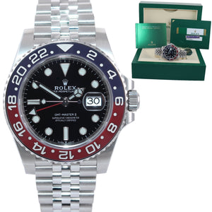 MINT PAPERS Rolex GMT Master PEPSI Red Blue Jubilee Ceramic 126710 BLRO Watch