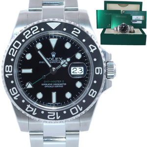 MINT 2015 PAPERS Rolex GMT Master 116710 Steel Ceramic 40mm Black Watch Box