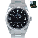 2003 PAPERS MINT Rolex Explorer I Black 36mm 114270 Steel Black Arabic Watch Box