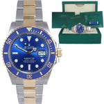 2021 PAPERS Rolex Submariner 41mm Blue 126613LB Two Tone Gold Watch Box