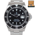 Rolex Submariner Date 16610 Steel Black Dial Oyster Band 40mm Watch Pre Ceramic