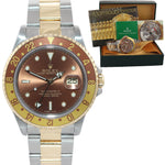 Rolex GMT-Master II 16713 Two-Tone Gold Steel Root Beer Brown 40mm Watch