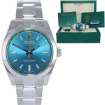 2022 NEW PAPERS Rolex Milgauss Blue Anniversary Green 116400GV Steel Watch Box