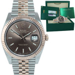 PAPERS Rolex DateJust 41 126331 Brown Rose Gold 18K Two-Tone Jubilee Watch Box
