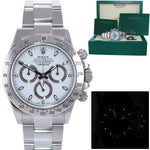 2015-2016 CHROMALIGHT Rolex Daytona 116520 WHITE APH Steel Blue Lume Watch