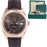 2017 HANGTAG Rolex Sky-Dweller Rose Gold 326135 42mm Chocolate Leather Watch Box