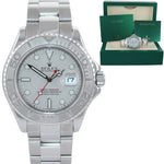 MINT Rolex Yacht-Master 16622 Steel Platinum Dial & Bezel 40mm Watch Box