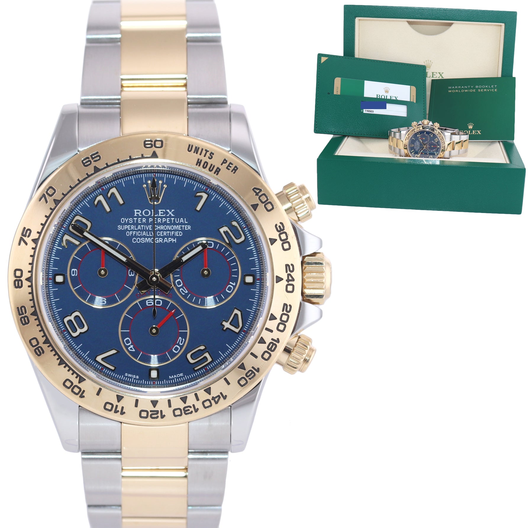 Daytona two shops tone blue dial