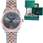 2021 PAPERS Rolex DateJust 278271 Rose Gold Slate Diamond Jubilee 31mm Watch