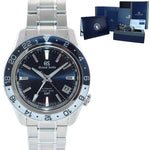 2021 PAPERS Grand Seiko Hi-Beat Sport 36000 GMT SBGJ237 Steel Blue 44mm Watch