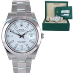 2015 NEW STICKERS PAPERS Rolex DateJust II 116300 White Steel 41mm Watch Box