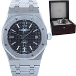 2022 Service Audemars Piguet Royal Oak Black 39mm Steel 15300 Date Watch Box