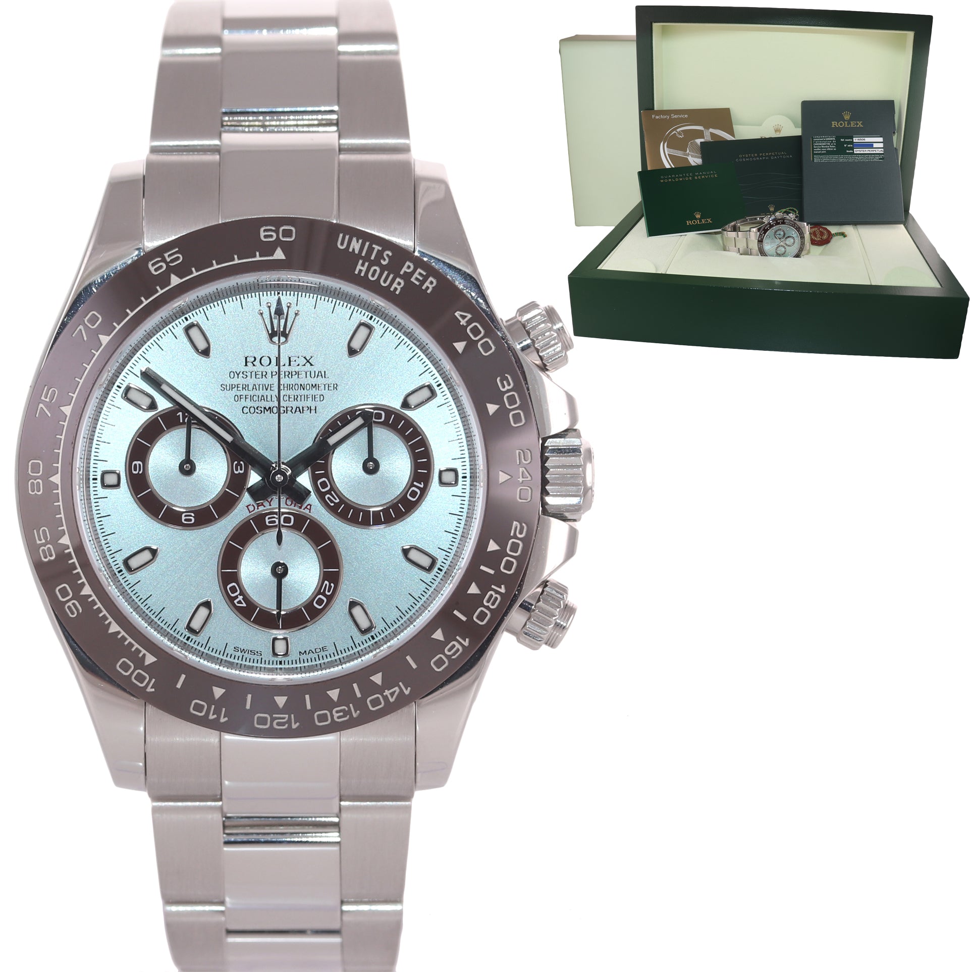 Rolex Cosmograph Daytona Ice Blue Dial Platinum Oyster Bracelet Automatic  Men's Watch 116506IBLSO – Watches of America